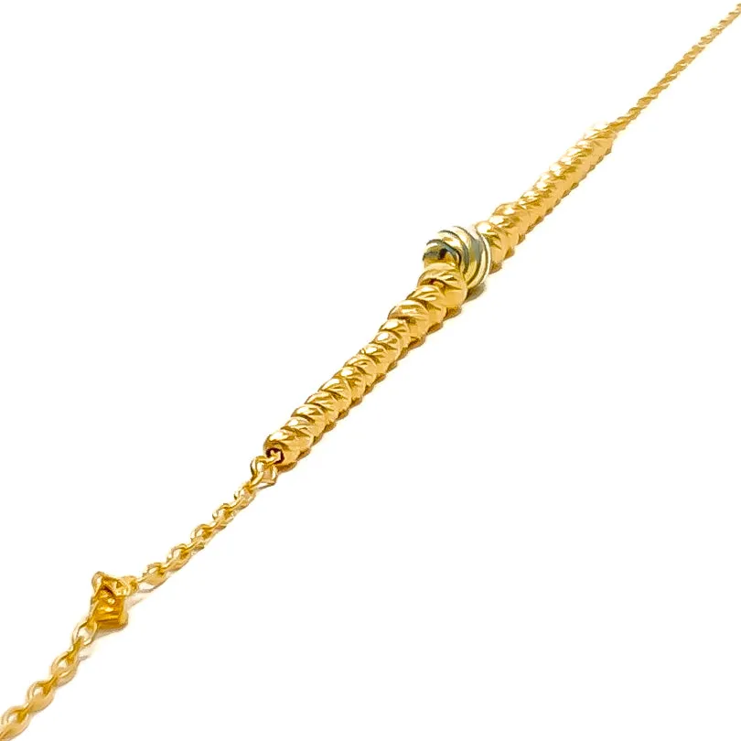 Stylish Subtle 21k Gold Bracelet
