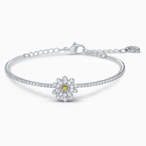Swarovski Eternal Flower Bangle Yellow Rhodium Plated Size M