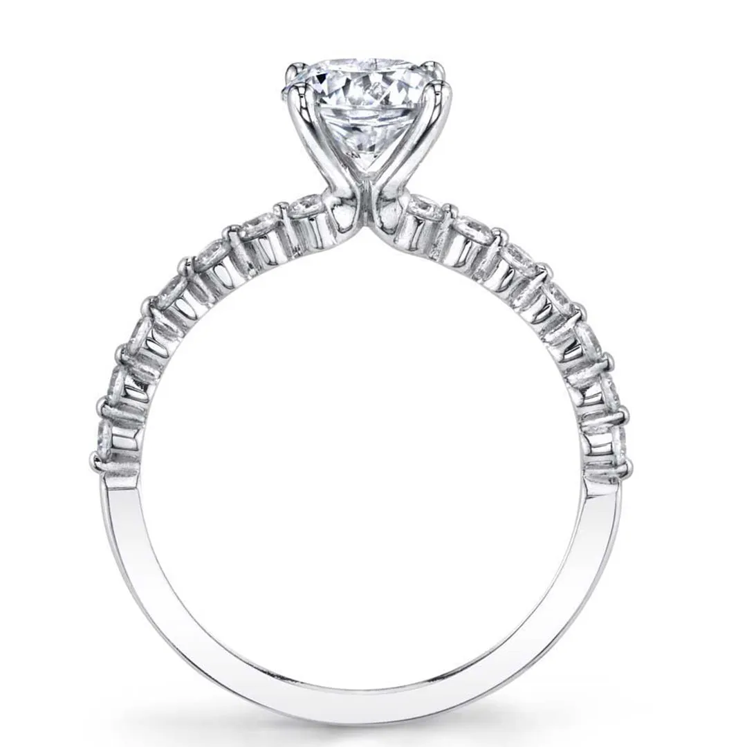 Sylvie Round Cut Classic Engagement Ring