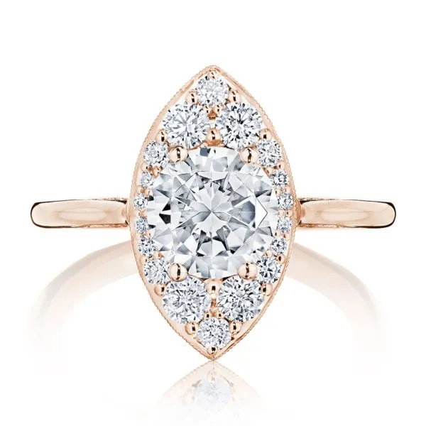 Tacori Inflori Halo Diamond Engagement Ring