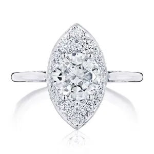 Tacori Inflori Halo Diamond Engagement Ring