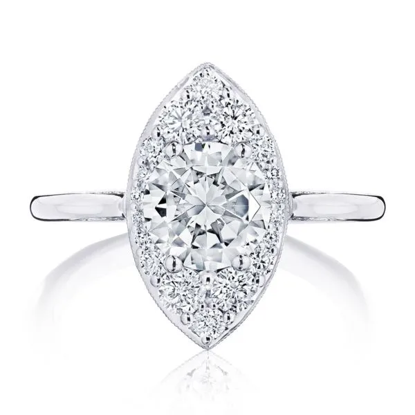 Tacori Inflori Halo Diamond Engagement Ring