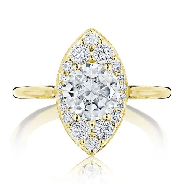 Tacori Inflori Halo Diamond Engagement Ring