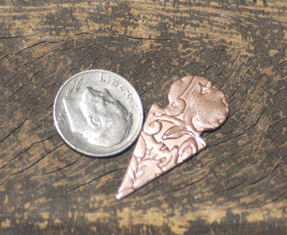 Tanfolk Figure 30mm x 13mm Blank Center Hole Cutout for Enameling Stamping Texturing Variety of Metals - 6 pieces