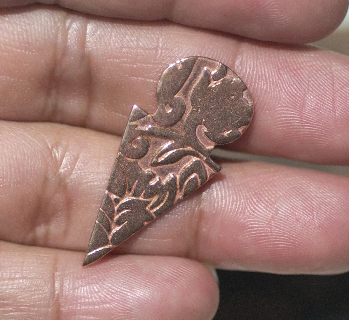 Tanfolk Figure 30mm x 13mm Blank Center Hole Cutout for Enameling Stamping Texturing Variety of Metals - 6 pieces