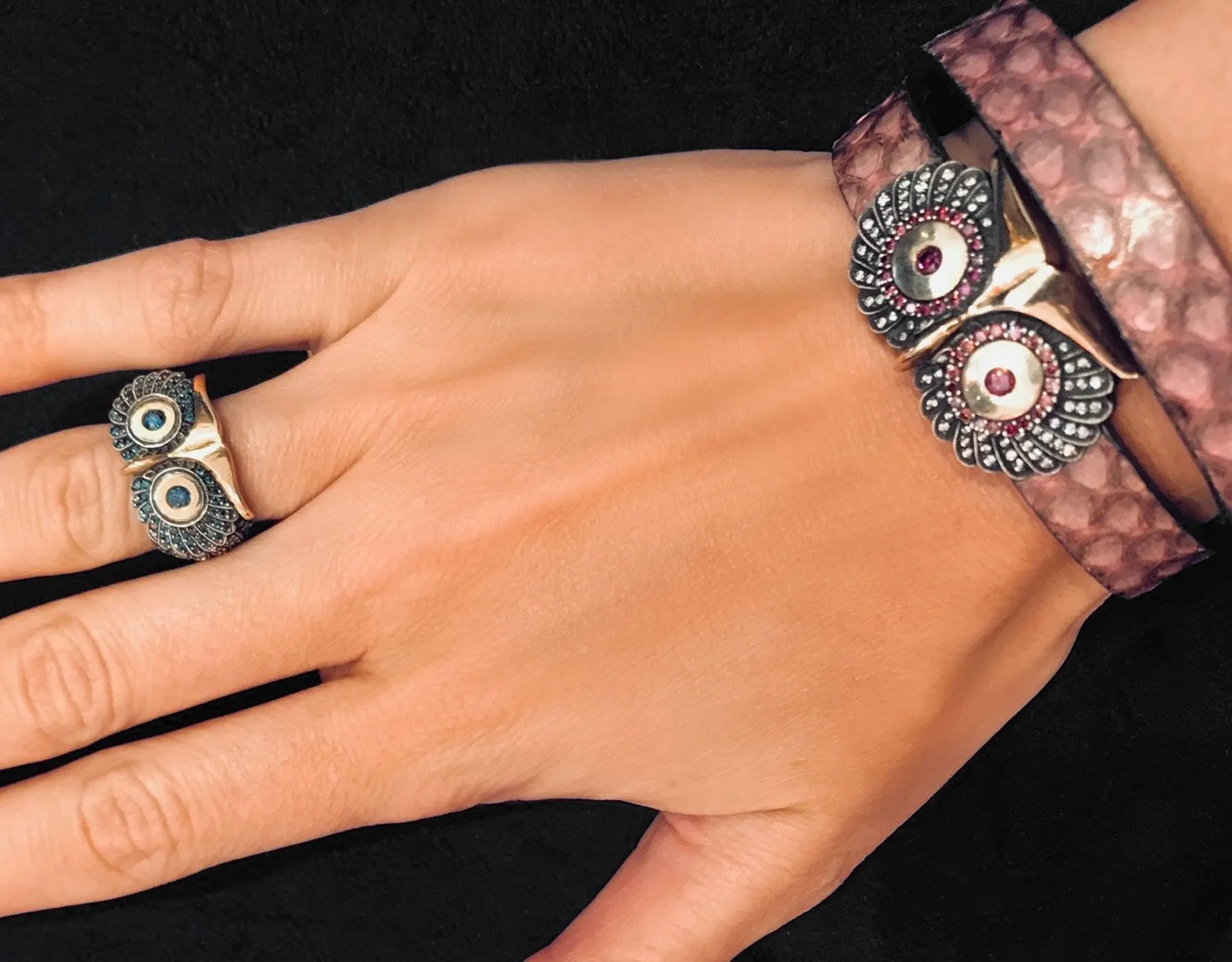 TARU DOUBLE WRAP OWL BRACELET