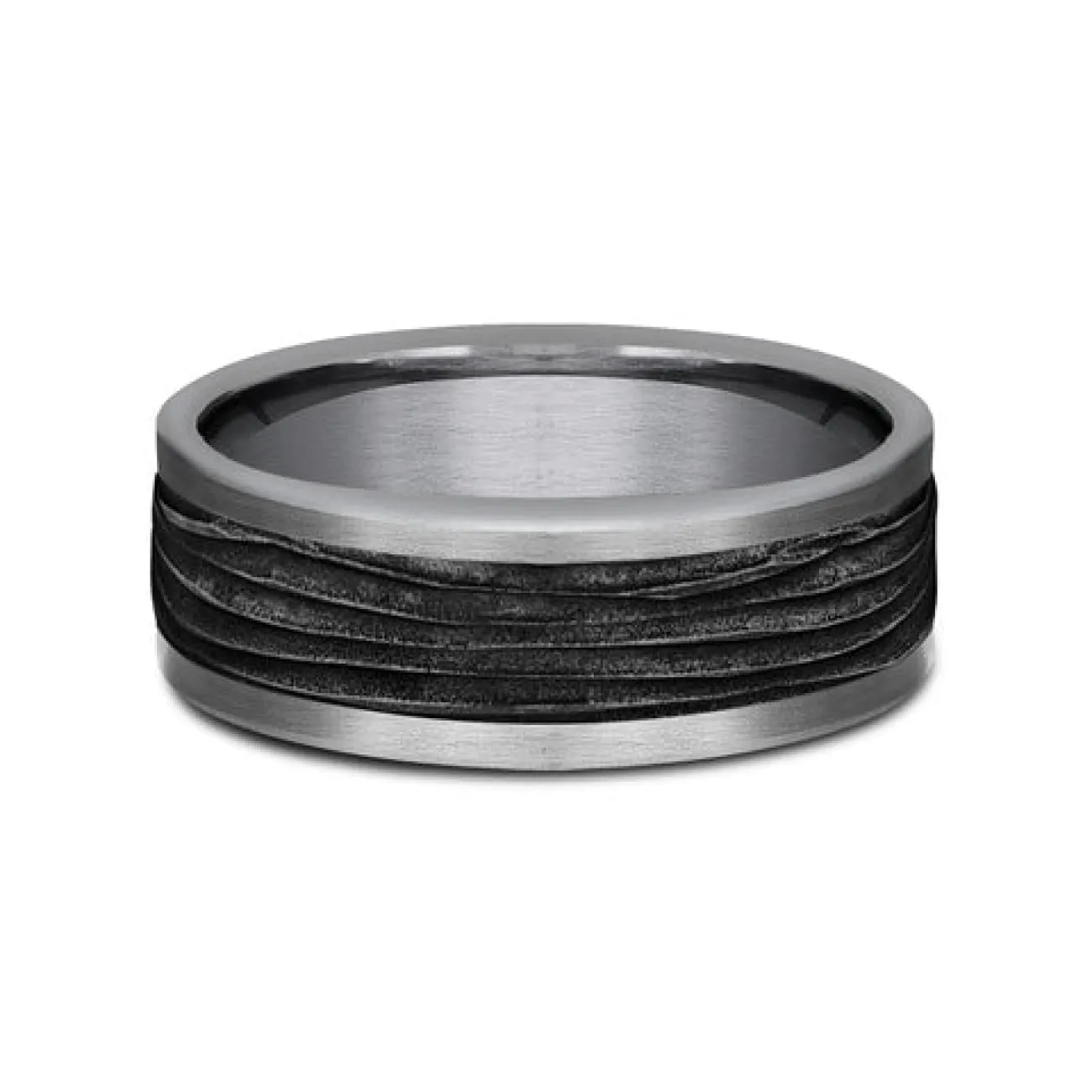 Teak Tantalum & Titanium Comfort Fit 8.0 Wedding Band Ring