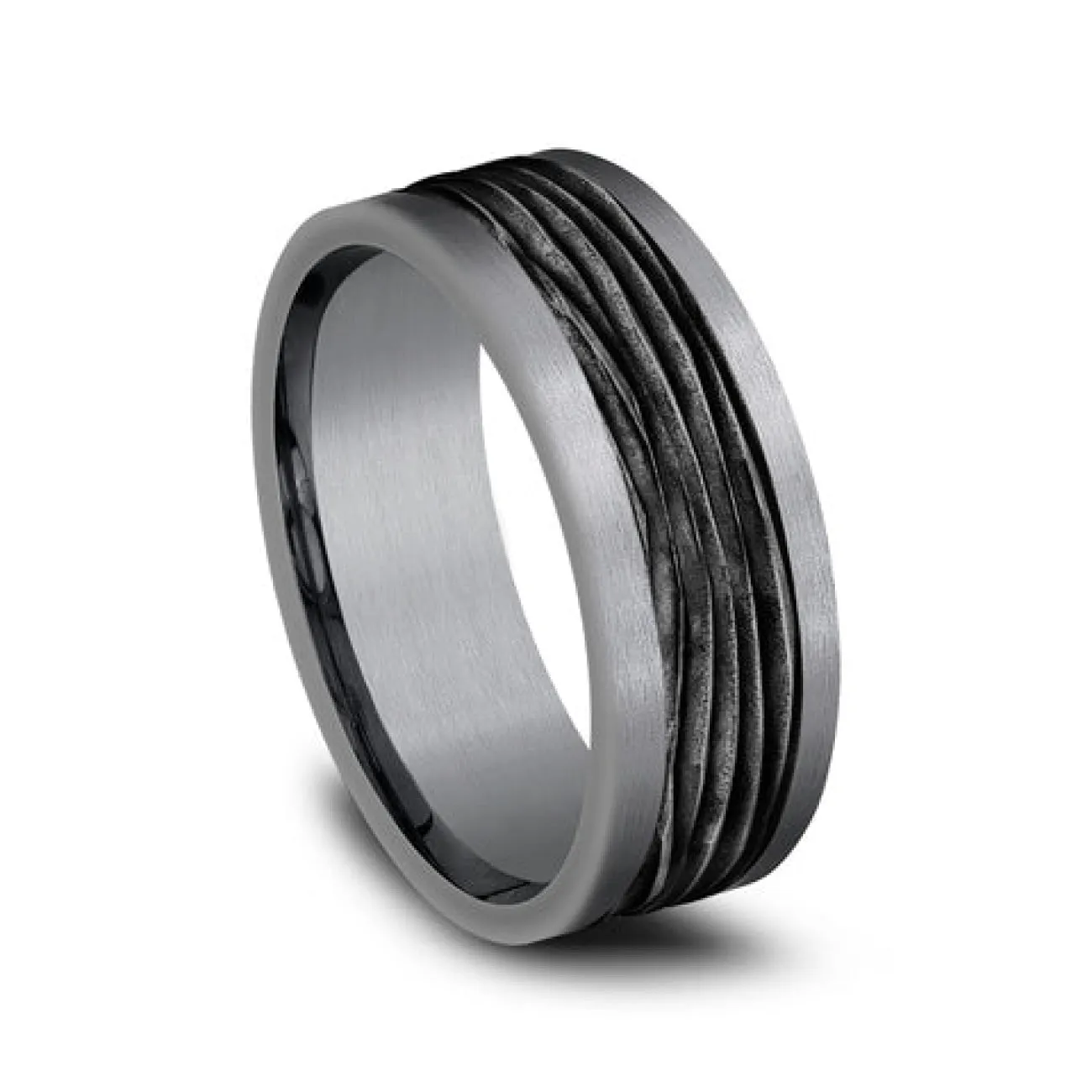 Teak Tantalum & Titanium Comfort Fit 8.0 Wedding Band Ring