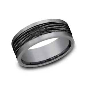 Teak Tantalum & Titanium Comfort Fit 8.0 Wedding Band Ring