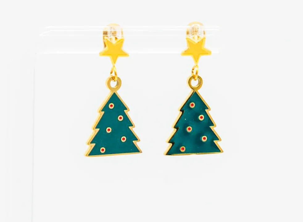 The Christmas Tree Dangle Earrings