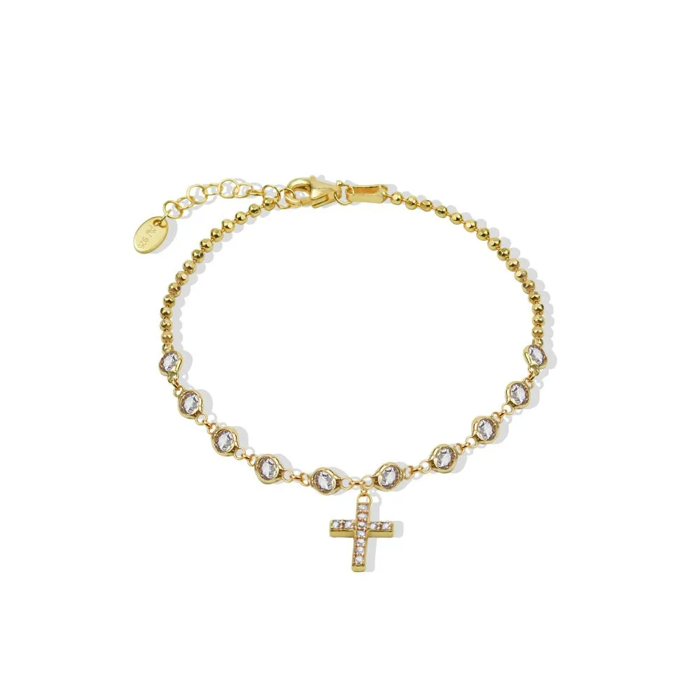 THE CROSS CHARM BRACELET
