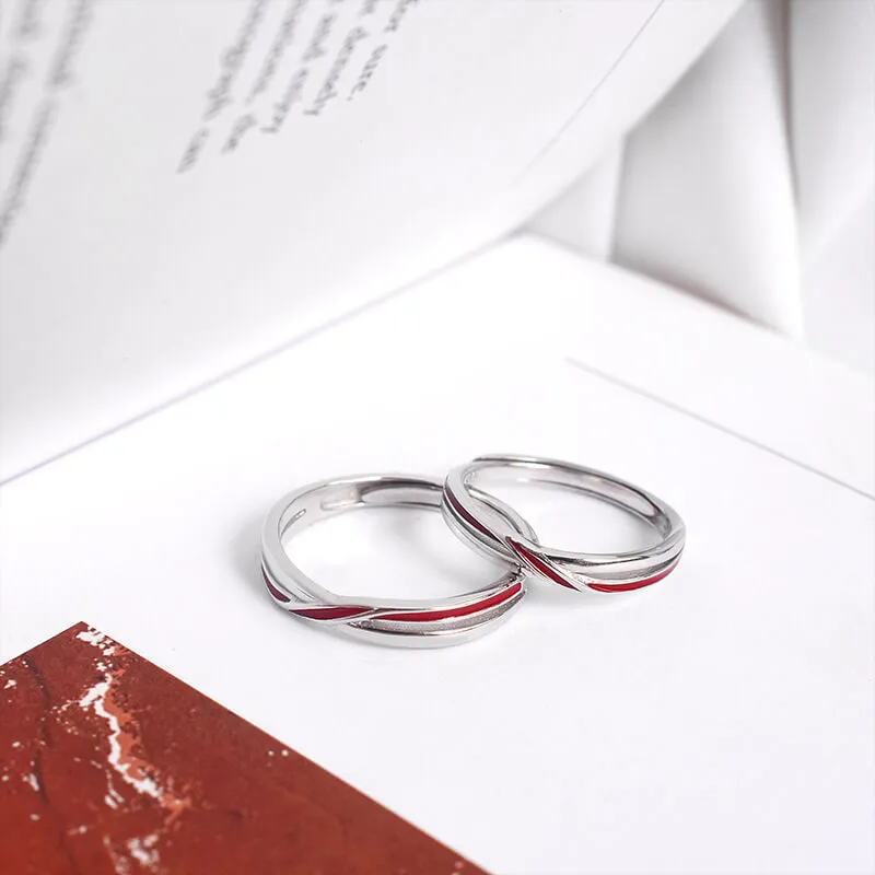 The Matchmaker's Red String Couple Rings