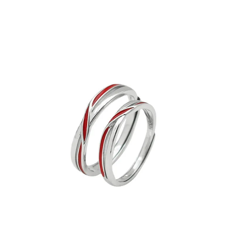 The Matchmaker's Red String Couple Rings