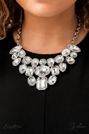 The Tasha - 2022 Zi Collection - White Rhinestone Statement Paparazzi Necklace