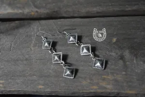 The Triangular Dangle Sterling Silver Earrings