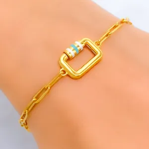 Trendy Unique 21k Gold Bracelet