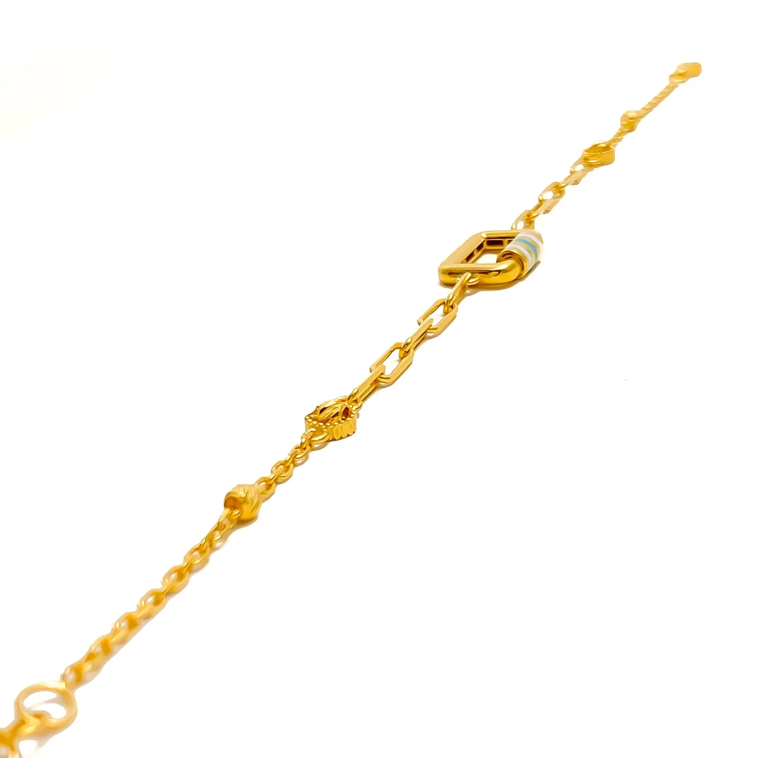 Trendy Unique 21k Gold Bracelet