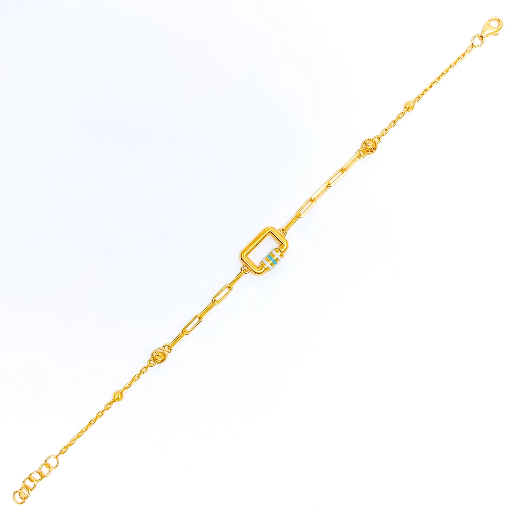 Trendy Unique 21k Gold Bracelet