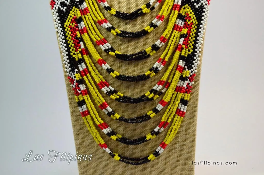 TRIBAL STATEMENT NECKLACE - Ethnic Mandaya Beaded Design