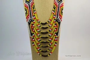 TRIBAL STATEMENT NECKLACE - Ethnic Mandaya Beaded Design