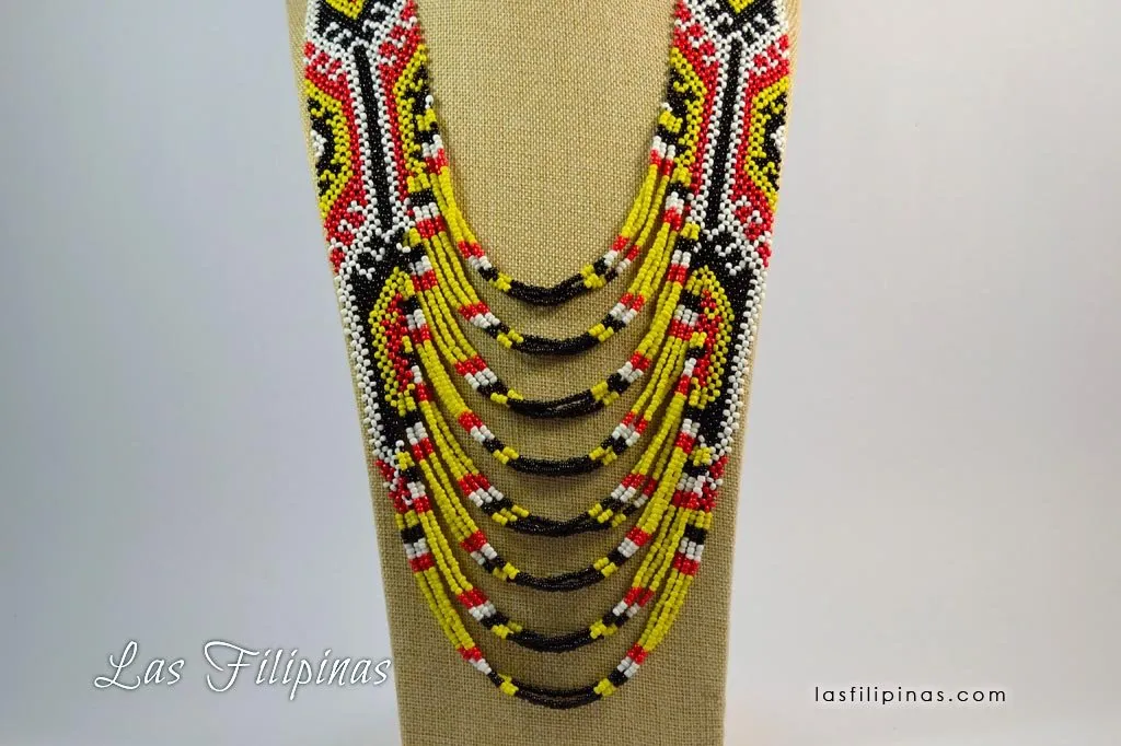 TRIBAL STATEMENT NECKLACE - Ethnic Mandaya Beaded Design