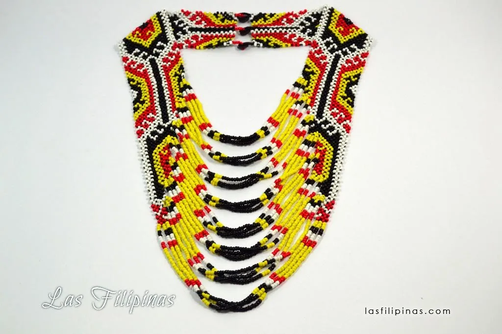 TRIBAL STATEMENT NECKLACE - Ethnic Mandaya Beaded Design