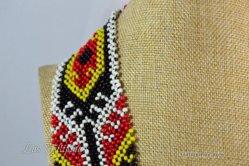 TRIBAL STATEMENT NECKLACE - Ethnic Mandaya Beaded Design