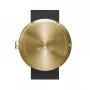 Tube watch D42 brass with black leather strap
