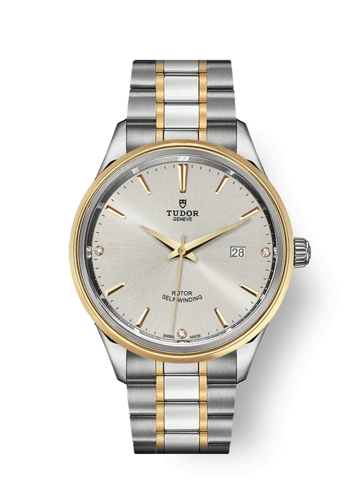 Tudor Style, Stainless Steel and Yellow Gold with Diamond-set, 41mm, Ref# M12703-0005