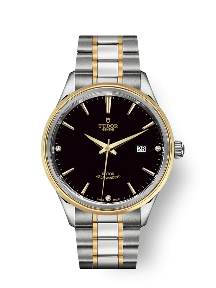 Tudor Style, Stainless Steel and Yellow Gold with Diamond-set, 41mm, Ref# M12703-0006