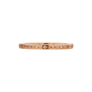 Tura Sugden 18k Rose Gold Sprinkled Diamond Band Ring