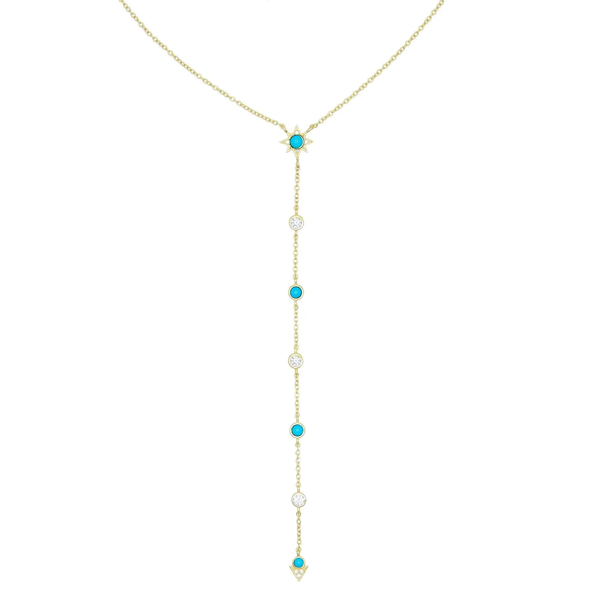 Turquoise Bezel Lariat