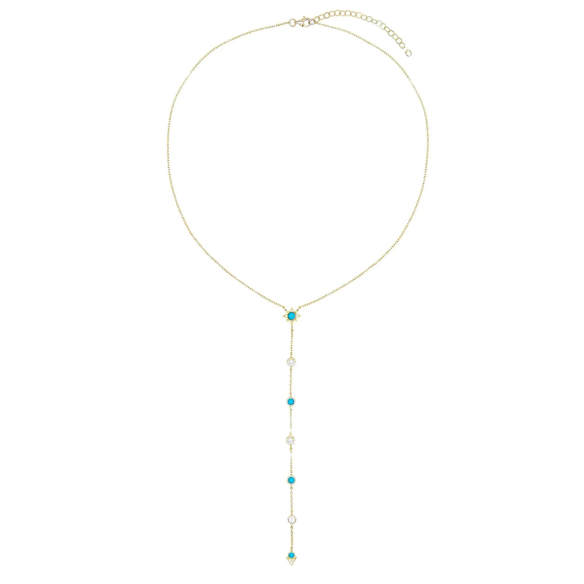 Turquoise Bezel Lariat