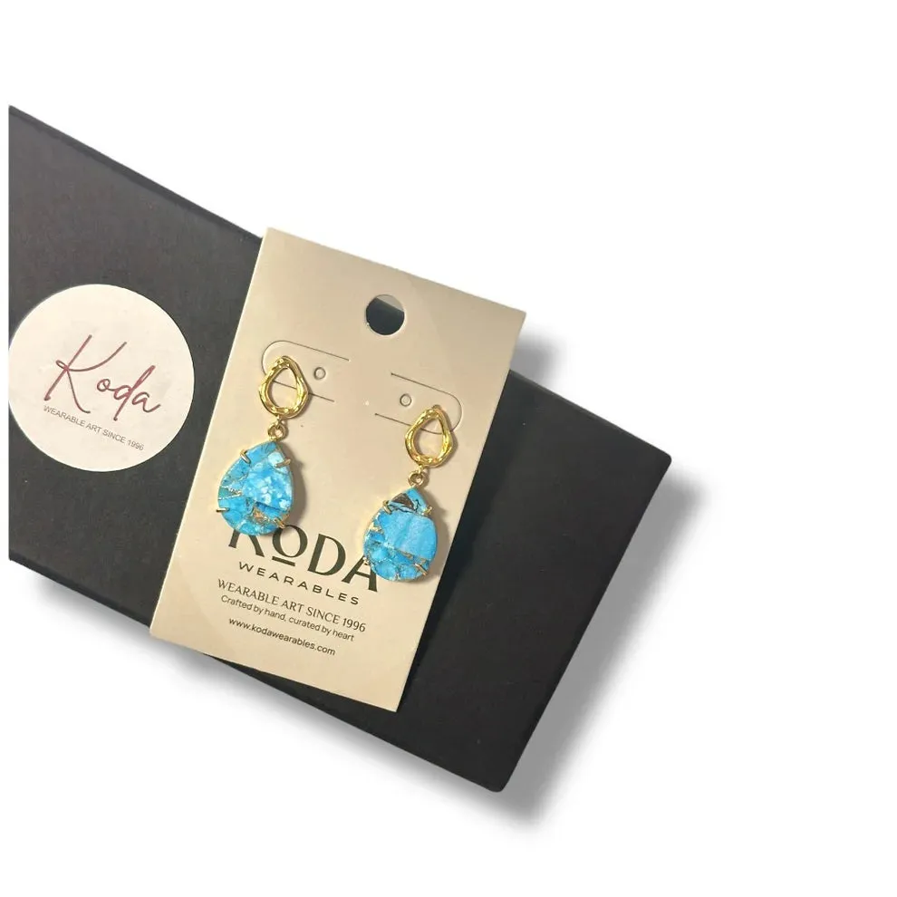 TURQUOISE DROP EARRING