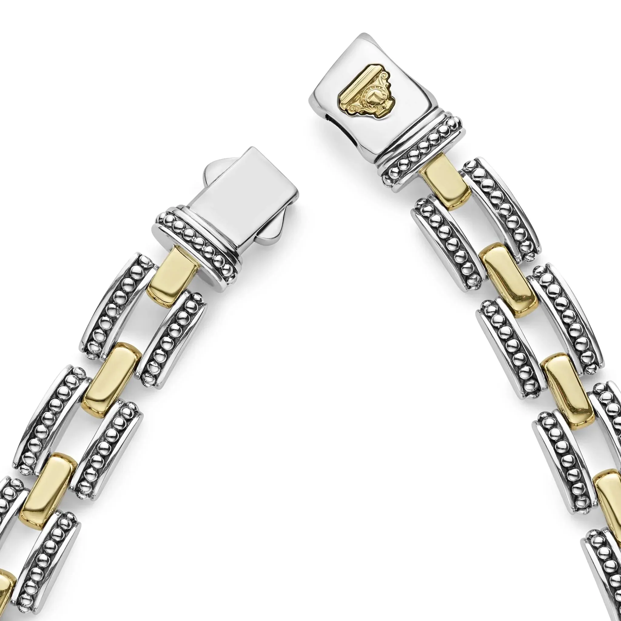 Two-Tone Caviar Link Necklace