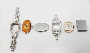 Two Vintage Platinum Diamond Watches *To Restore*