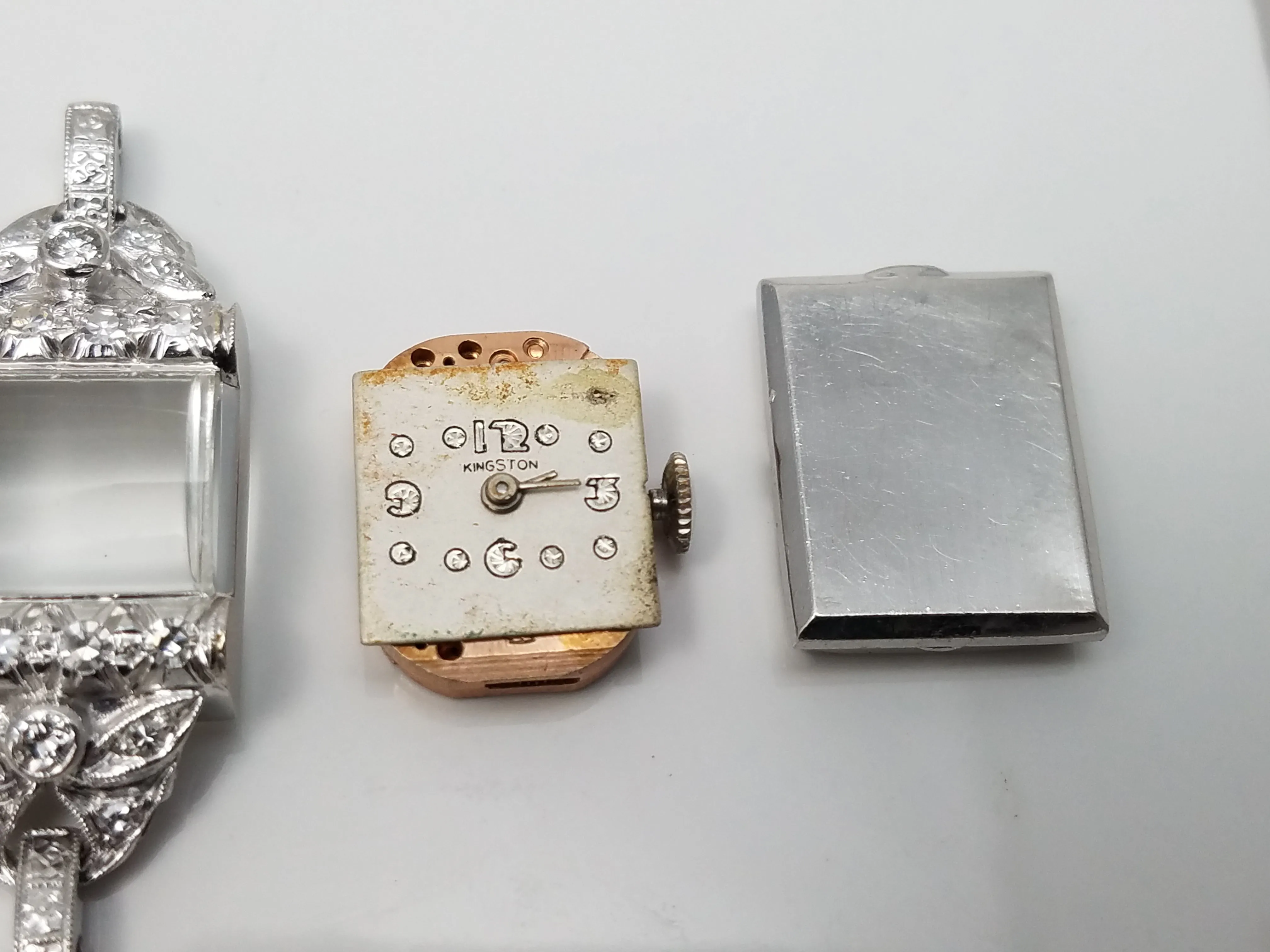 Two Vintage Platinum Diamond Watches *To Restore*