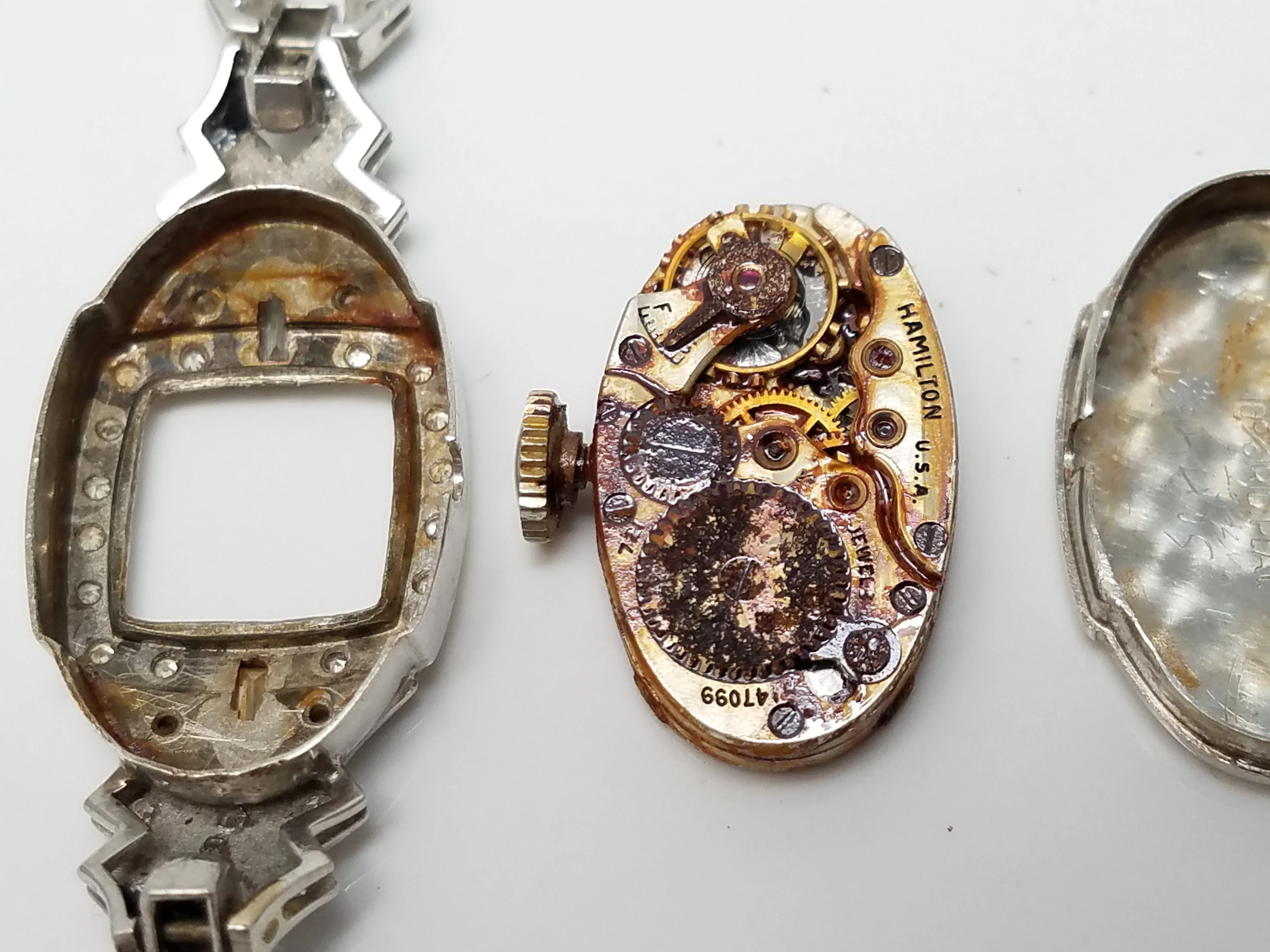 Two Vintage Platinum Diamond Watches *To Restore*