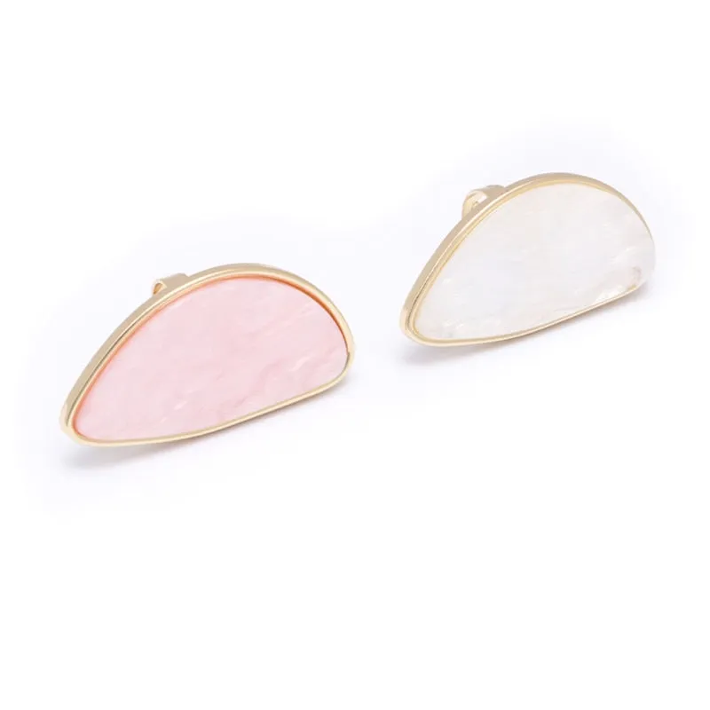Unique Big Resin Ring 14K Gold Women Wedding Jewelry