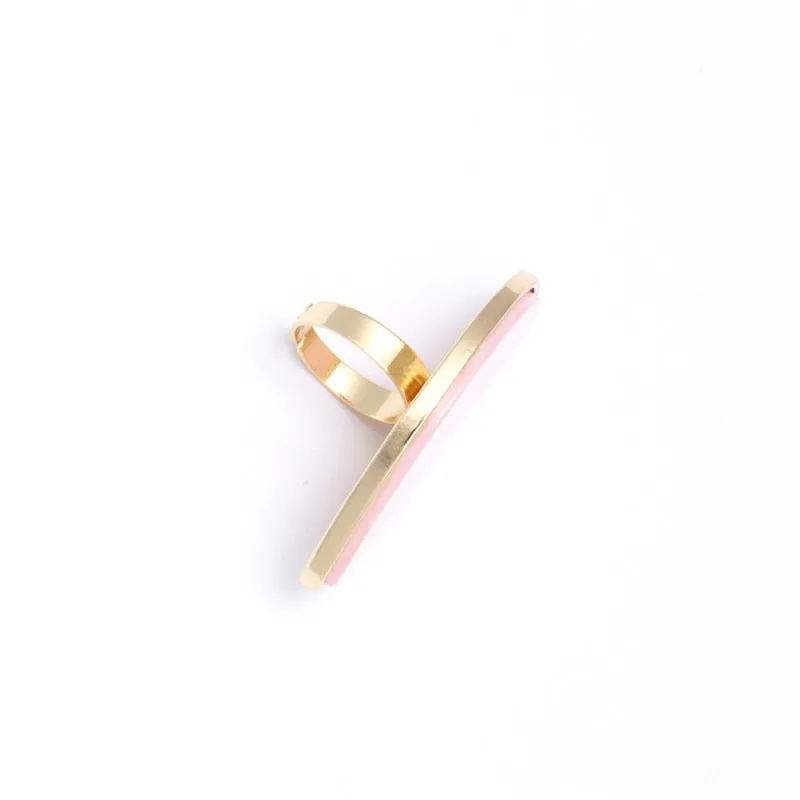 Unique Big Resin Ring 14K Gold Women Wedding Jewelry