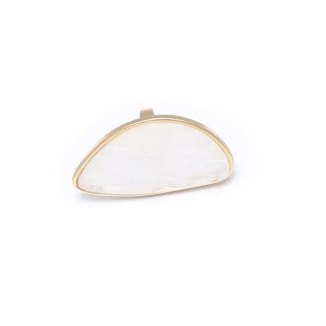 Unique Big Resin Ring 14K Gold Women Wedding Jewelry