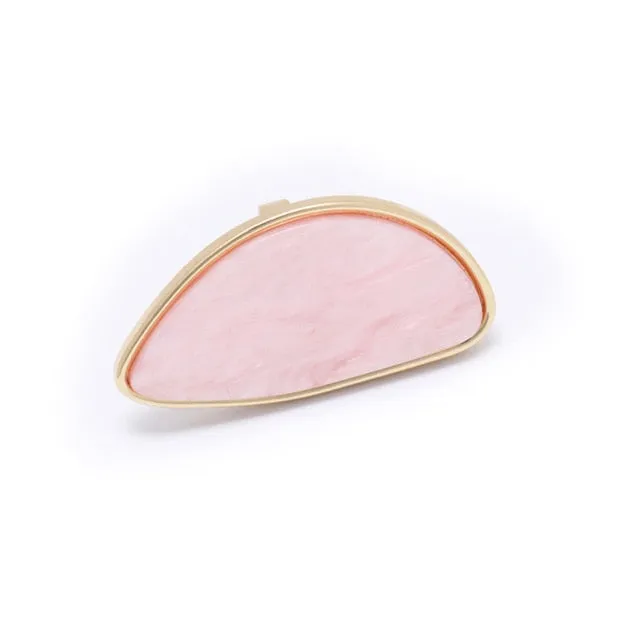 Unique Big Resin Ring 14K Gold Women Wedding Jewelry