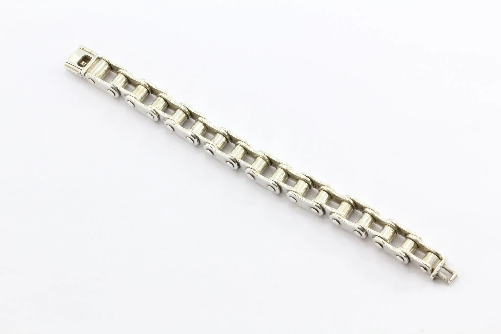 Versani Sterling Silver Heavy Bicycle Link Chain Bracelet 7.5"