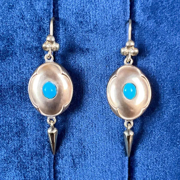 Victorian Turquoise Drop Earrings