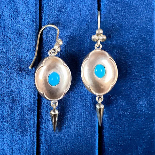 Victorian Turquoise Drop Earrings