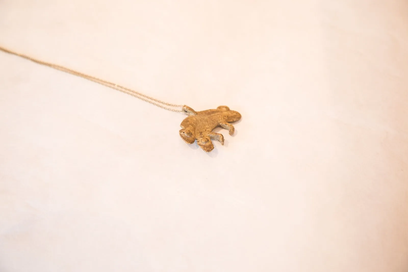 Vintage African Double Chameleon Pendant Necklace