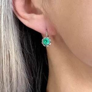 Vintage Emerald Drop Earrings