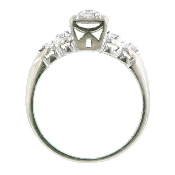 Vintage Engagement Ring, RBC 0.16ct