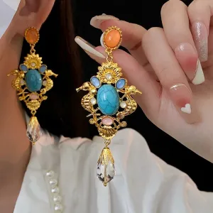 Vintage Heritage Large Dangle Earrings
