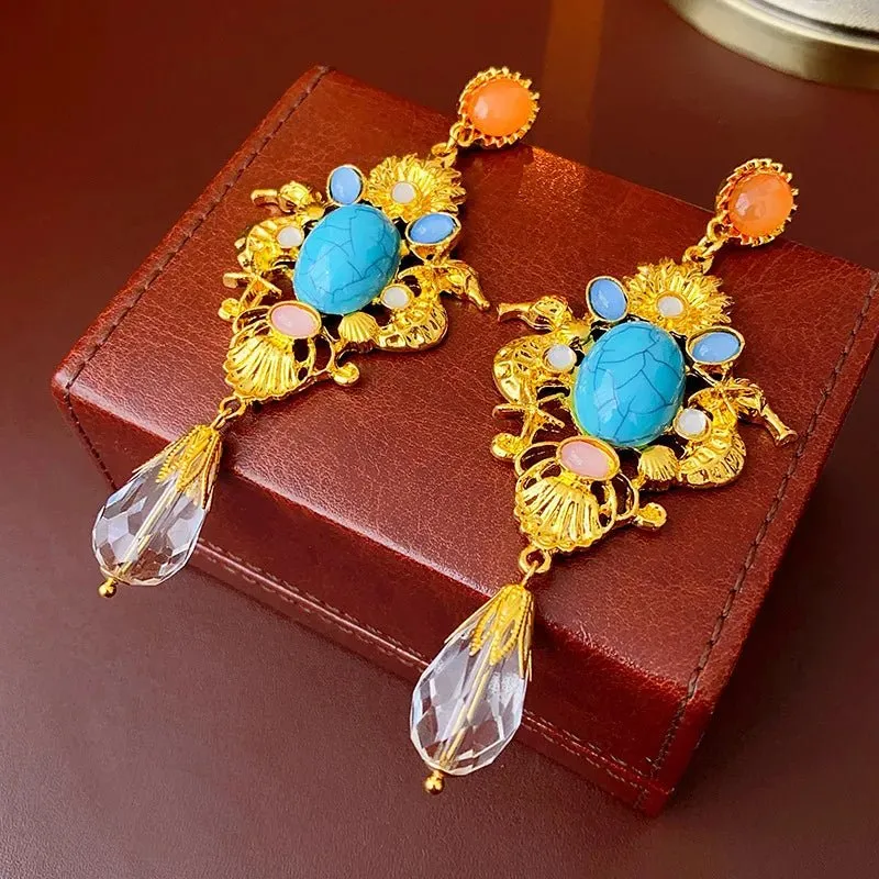 Vintage Heritage Large Dangle Earrings